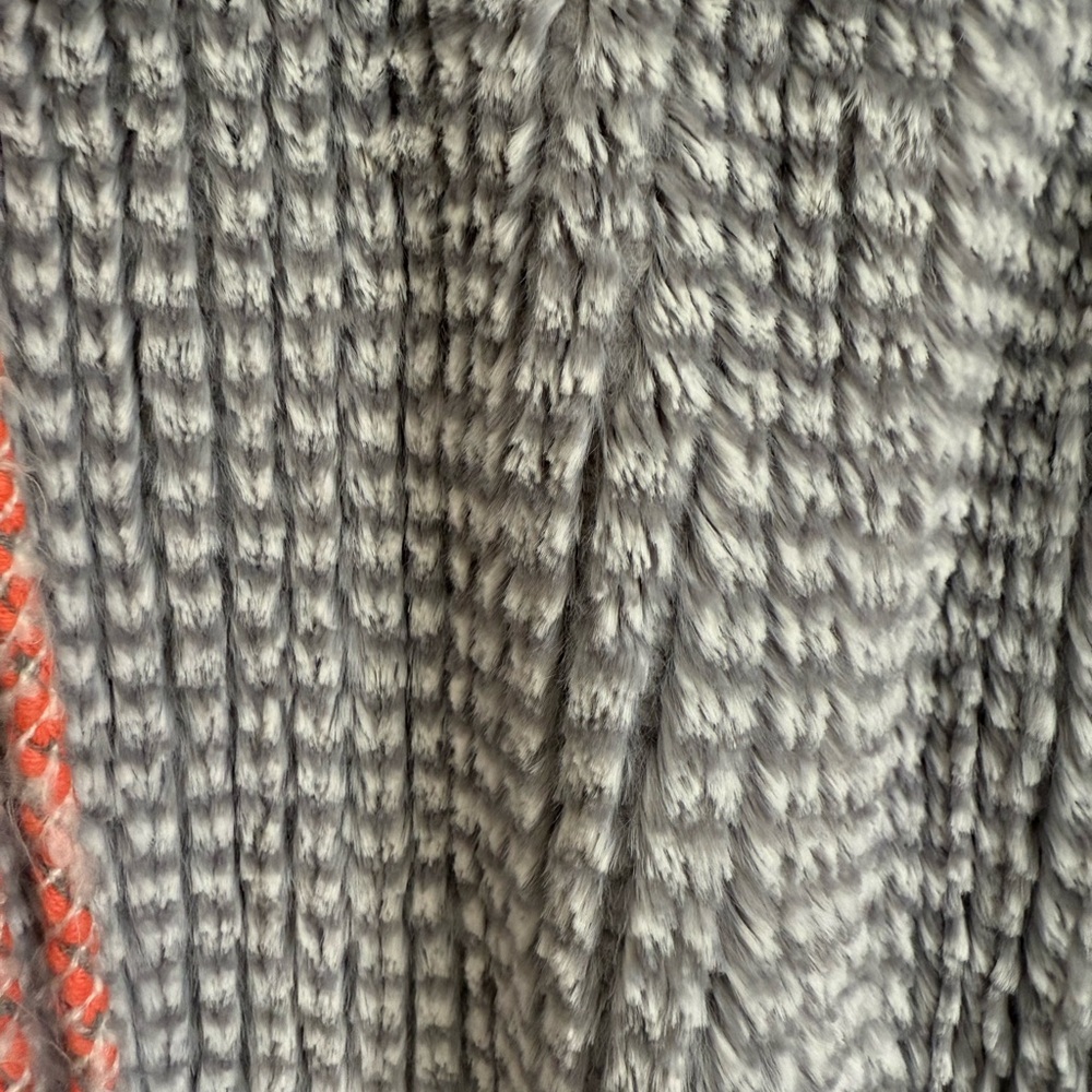 Anthropologie Saturday Sunday Size M Gray Nanette Sherpa Jersey Lined Hoodie - Picture 6 of 8